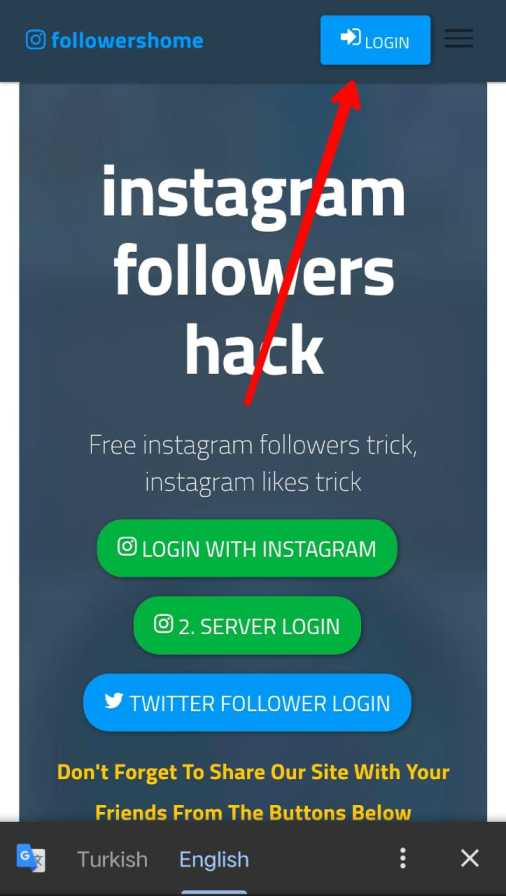 login with instagram